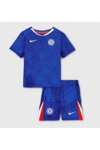 Fotbalové Dres Chelsea Dětské Domácí Oblečení 2025-26 Krátký Rukáv (+ trenýrky)